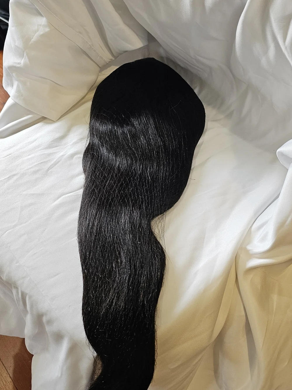18 Inch, 13x4 Black Straight Lace Front Wig - Premium 100% Human Hair